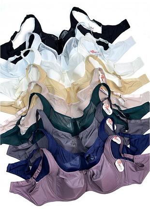 Гладкий бюстгальтер із сіточкою без поролону на кісточці safena, чашка g