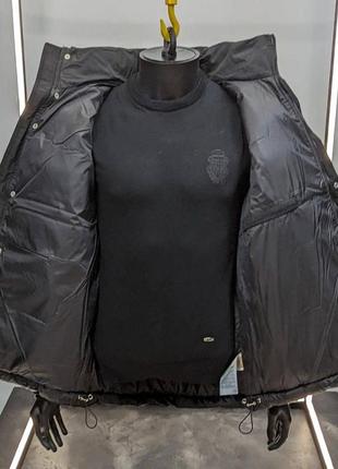 До -25° куртка пуховик с капюшоном черная в стиле gucci дута зима5 фото