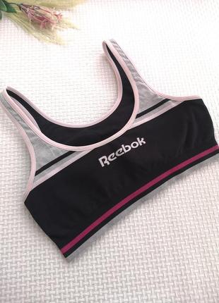 Спортивный бюстгальтер/топ для тренировок с чашками reebok оригинал s/m6 фото