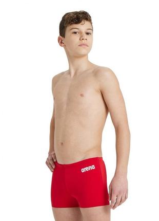Плавки-боксери для хлопців  arena team swim short solid червоний, білий діт 140см 004777-450 1403 фото