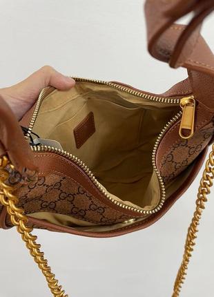 Имбирная женская сумка gucci marmont half-moon-shaped mini8 фото