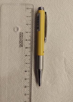 Выдвижная телескопическая шариковая ручка zebra, желтый корпус.3 фото