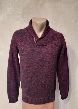Бордовый свитер, джемпер с горлом1 фото