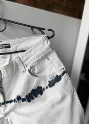 Dolce&amp;gabbana made in italy women's premium white denim jeans женские, люксовые джинсы9 фото