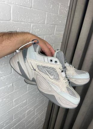 Кроссовки найк м2к женские nike winter m2k tekno grey, женке кроссовки найк серое, кроссовки женские демисезонные