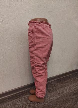 Розовые вельветовые штаны, пудровые джогеры5 фото