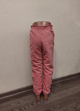 Розовые вельветовые штаны, джогеры6 фото