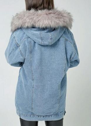 Куртка парка джинсовая шикарная2 фото