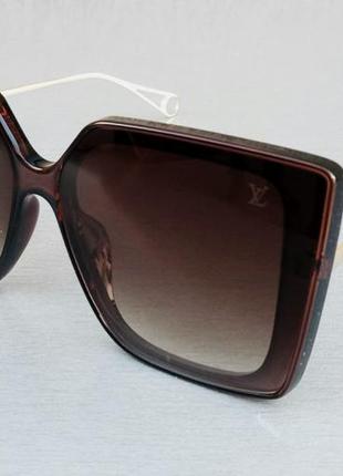 Жіночі сонцезахисні окуляри в стилі louis vuitton великі коричневі