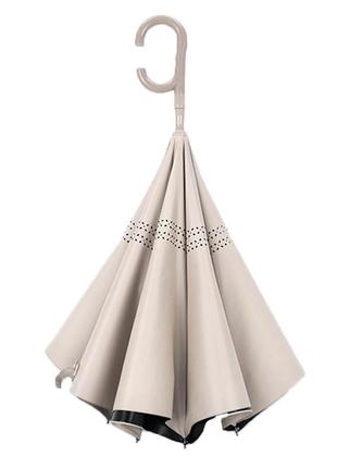 Зонт наоборот up-brella 1166 108 см beige2 фото