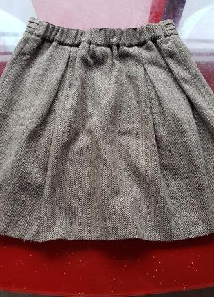 Collette original австралия теплая твидовая юбка с шерстью девочке 6-7-8л 116-122-128см2 фото
