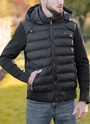 Куртка зимняя мужская tommy hilfiger черная2 фото