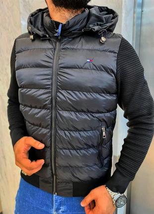 Куртка зимняя мужская tommy hilfiger черная3 фото