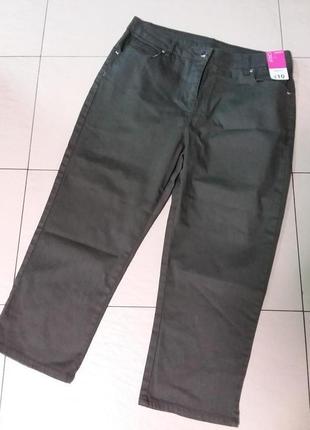 Натуральні укорочені джинсові штанці 14 розміру