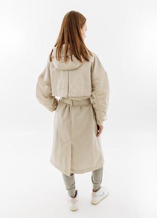 Женский тренч nike trench su бежевый xs (7dfb4521-104 xs)5 фото