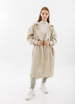 Женский тренч nike trench su бежевый xs (7dfb4521-104 xs)4 фото