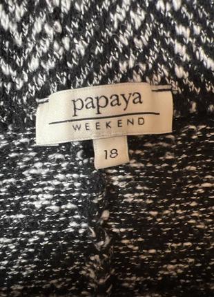 Черная с белым теплой юбкой с разрезом4 фото