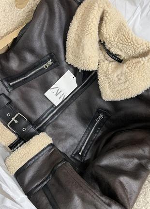 Популярная дубленка zara