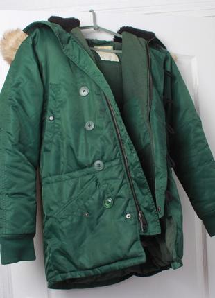 Мужская куртка парка зимняя аляска n-3b зеленая 2023 saturdays