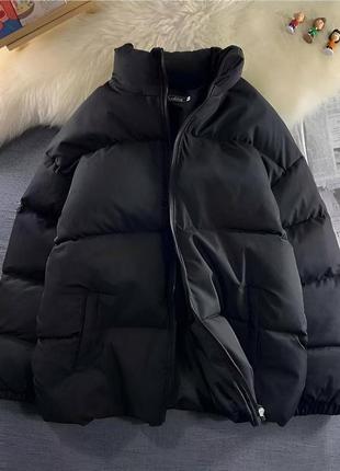 Женская классическая трендовая стильная черная зимняя куртка наполнитель синтепон 250 + подкладка 20