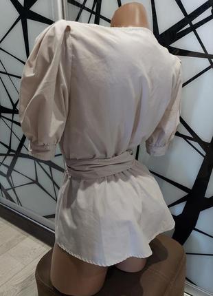 Невероятно шикарная, женственная блуза от asos бежевая дымка 42-446 фото