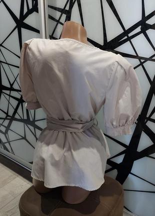 Невероятно шикарная, женственная блуза от asos бежевая дымка 42-447 фото
