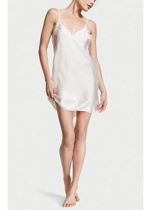 Пеньюар victoria's secret very sexy coconut white lace trim slip