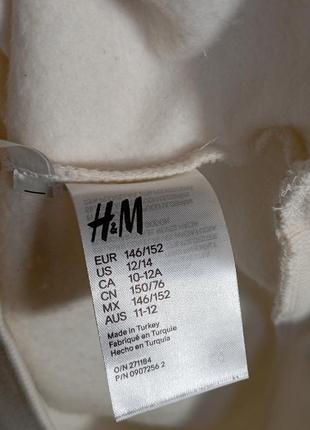 Свитшот h&amp;m молочный женский на флисе детский свитер худи5 фото