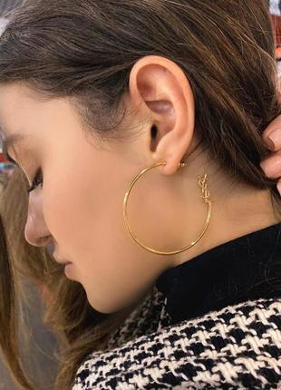 Круглые серьги сен лоран