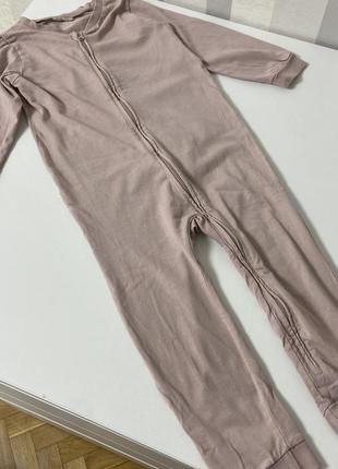 Сліп , піжама h&m sleepsuit світла пудра 92/98 зріст, 2/3 роки.3 фото