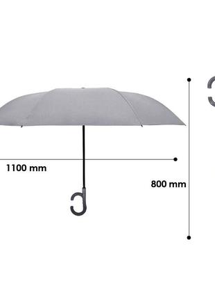 Зонт наоборот up-brella 1166 108 см gray4 фото