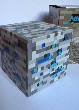 Блок ночник алмаз майнкрафт 7.5см синий minecraft usb заряд3 фото