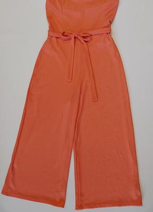 Шикарный брючный комбинезон в рубчик miss selfridge персикового цвета 48-52