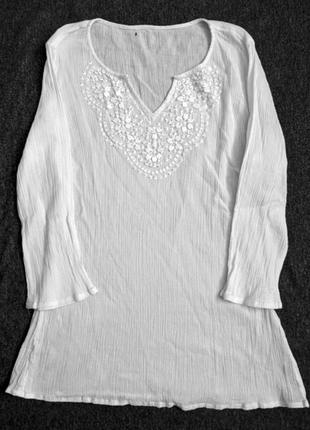 Блузка белая хлопок2 фото