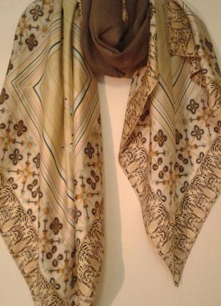 Шаль шарф mucho gusto платок оригинальный шелковый подписной+300 шарфов на странице