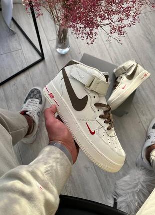 Женские кроссовки nike air force 1 mid mocco winter зима / smb