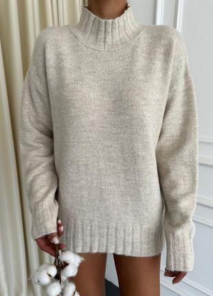 Вязаный женский свитер с горлом ❄️ турция 🇹🇷