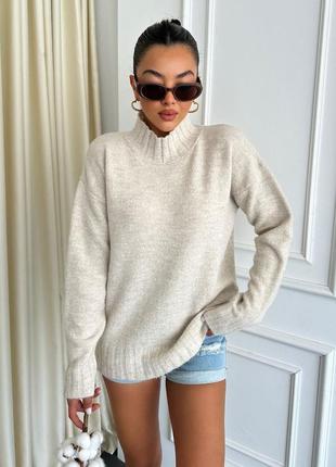 Вязаный женский свитер с горлом ❄️ турция 🇹🇷