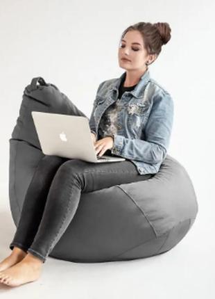 Крісло-груша колір сірий розмір 65*85