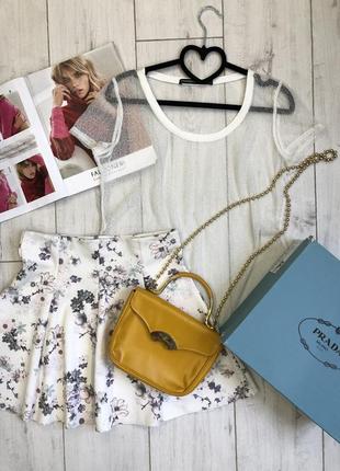 Стильный набор юбка с цветами кофта сетка s