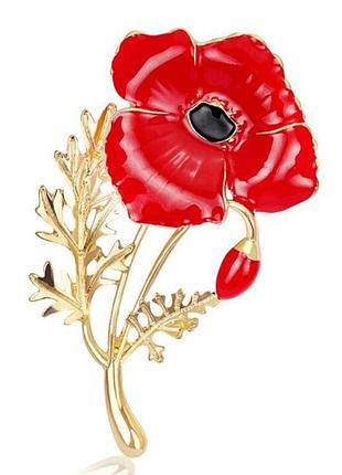 Брошка мак 3