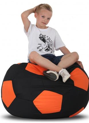 Кресло- мешок мяч цвет черный/оранжевый1 фото
