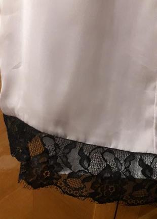 Dorothy perkins  блуза  атласная   с кружевом р.128 фото