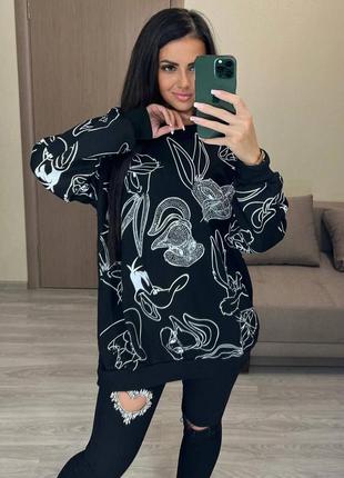 Женский свитшот oversize (турция 🇹🇷) люкс качество👍8 фото