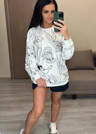 Женский свитшот oversize (турция 🇹🇷) люкс качество👍10 фото