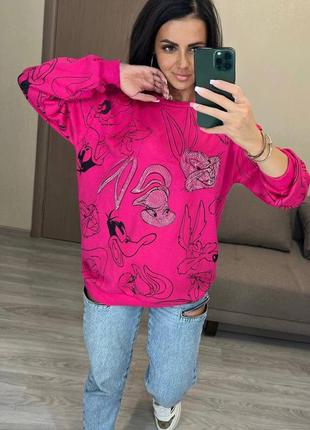 Женский свитшот oversize (турция 🇹🇷) люкс качество👍