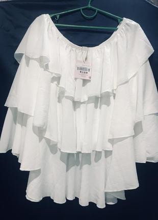 Белоснежная новая блуза moda minx (48-50)