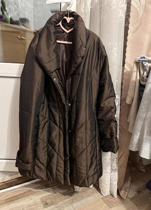 Курточка теплая коричневая1 фото
