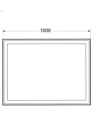 Дзеркало з підсвіткою led у ванну, спальню, передпокій zsd-074 (1000*700)2 фото