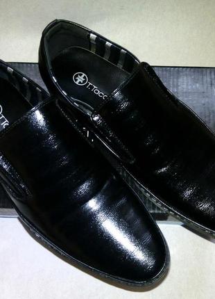 Фирменные классические чёрные туфли для мальчика тм т.taccardi 38 размер